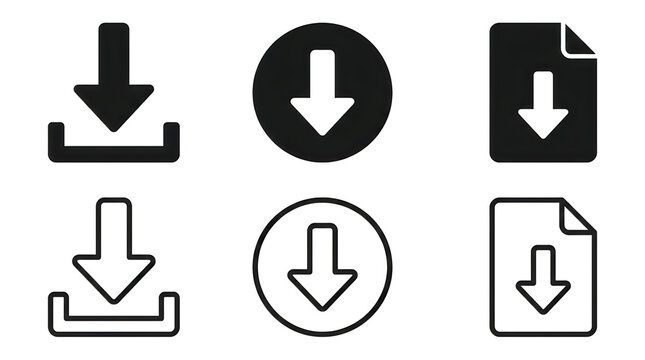 Download icons set with different styles