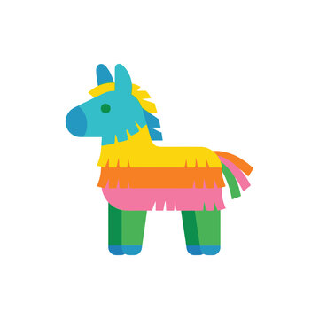 Colorful Horse Pinata Illustration