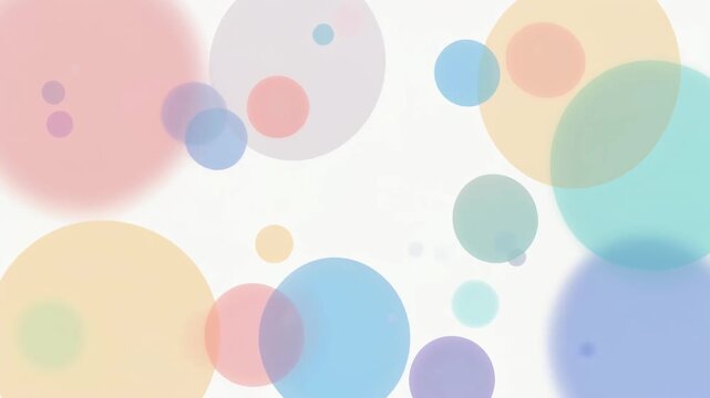 色とりどりの泡が漂うように浮かぶ背景