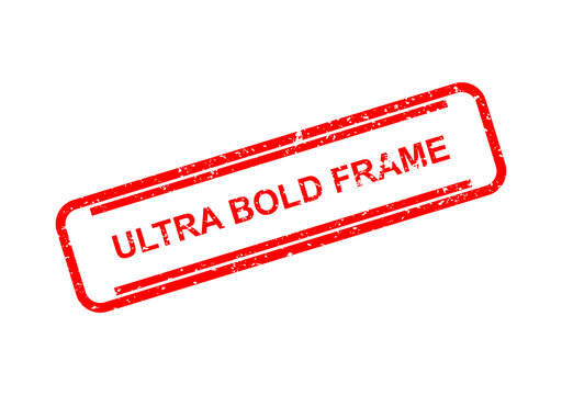 Ultra bold red frame with text stamp design illustration