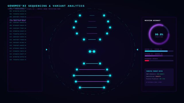 Digital DNA Sequencing and Genetic Variant Analytics Interface for Medical Research and Analysis