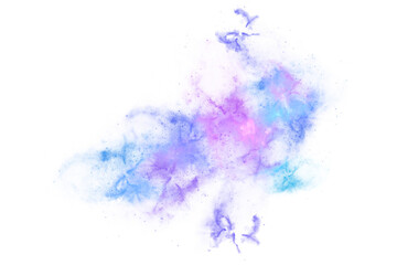 Fototapeta premium Purple Blue Neon Smoke Fog Glow Abstract Light Effect Element