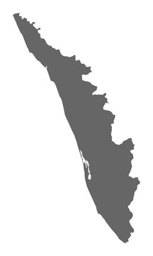 Kerala silhouette map