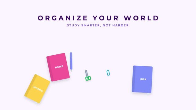 school stationery and organizational notebooks on display