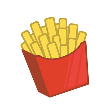 French Fries Box Vector