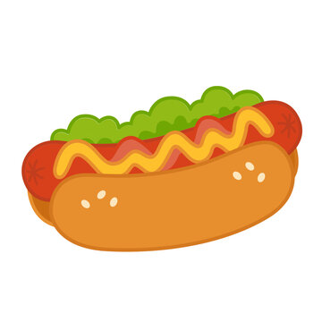 Loaded Hot Dog Vector