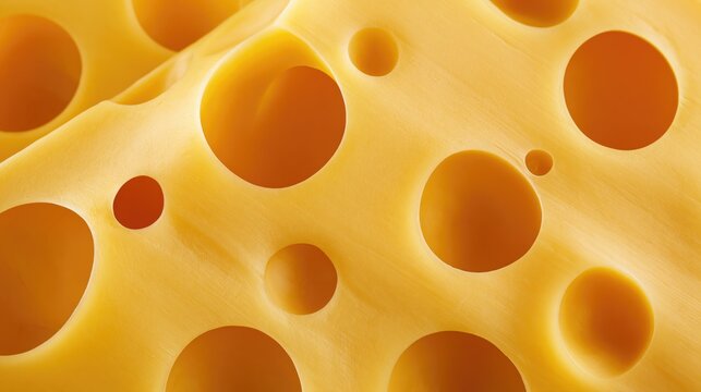 Swiss Cheese Background Texture Perfect for Food and Dairy Concepts