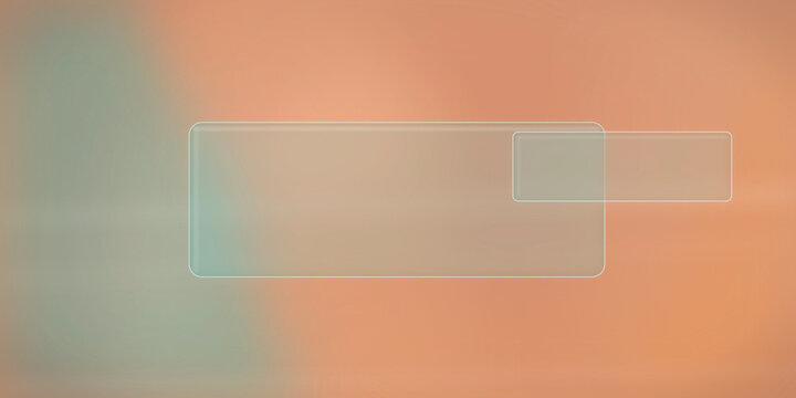 A minimalist abstract design shows overlapping translucent rectangles over a warm peach gradient, creating a calm, modern mood for tech branding, presentations, and web headers.