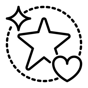 Stars icon, line icon style