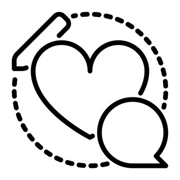 Love icon, line icon style