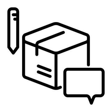 Review icon, line icon style
