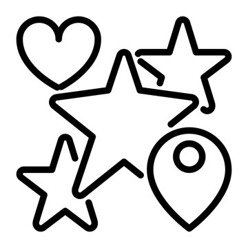Rating icon, line icon style