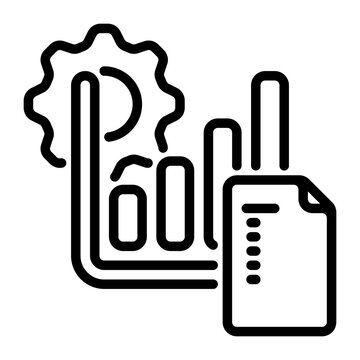Vertical bars icon, line icon style