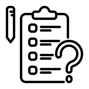 Survey icon, line icon style