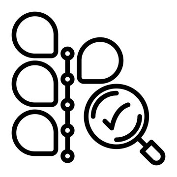 Evaluation icon, line icon style