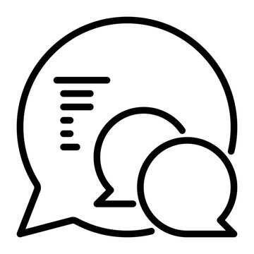 Conversation icon, line icon style