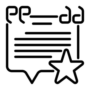 Testimonial icon, line icon style