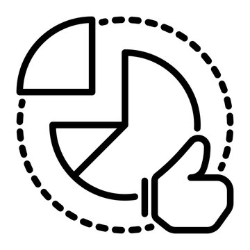 Pie Chart icon, line icon style