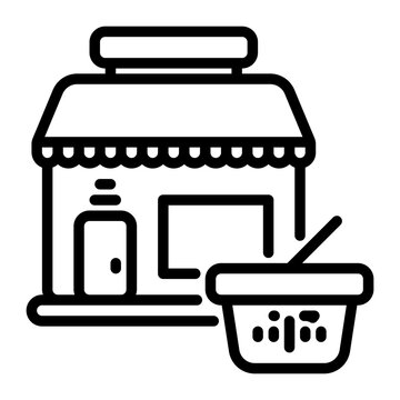 Store icon, line icon style