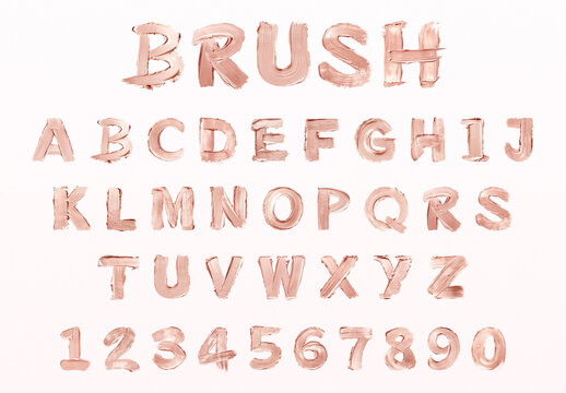 Artistic Brush Stroke Alphabet Font Set