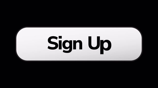 Sign Up Animated Call to Action Button with Transparent Background
