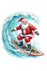 Santa Surfing on a Red Surfboard.svg