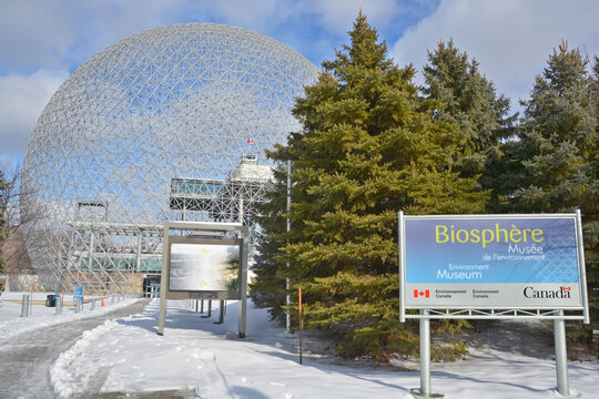 MONTREAL QUEBEC CANADA:  The Biosphere in Montreal is a unique environmental museum located in Parc Jean-Drapeau