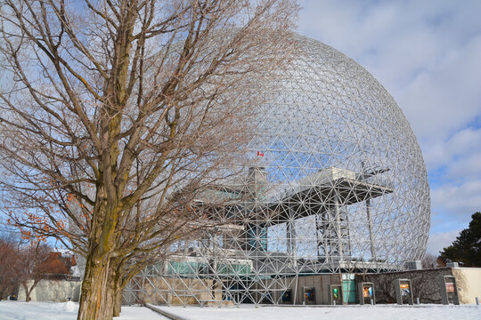 MONTREAL QUEBEC CANADA:  The Biosphere in Montreal is a unique environmental museum located in Parc Jean-Drapeau