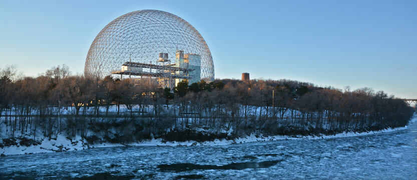MONTREAL QUEBEC CANADA:  The Biosphere in Montreal is a unique environmental museum located in Parc Jean-Drapeau