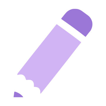 Cute Pencil Chunky Flat Clipart