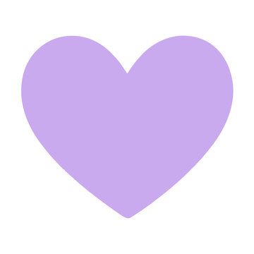 Cute Heart Chunky Flat Clipart