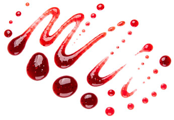 Red Berry Jam Drips isolated © Proonty