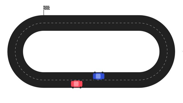 vector illustration of a car race