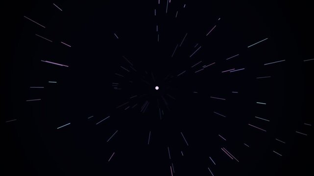 Hyperspace Starfield Warp Speed Light Streaks Travel Loop Visual