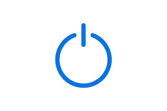 Power Button Icon Minimal Technology Symbol For On Off Devices And Digital Interface