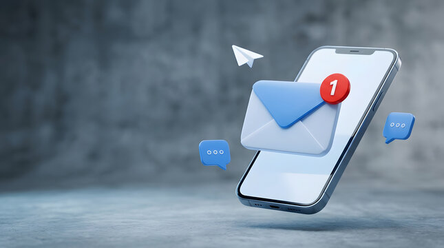 Smartphone Displaying Notification Message Representing Digital Communication, Alerts and Mobile Connectivity Concept