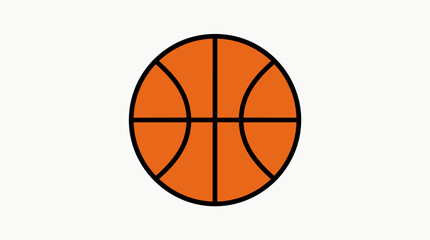 Fototapeta premium Orange basketball icon vector illustration isolated on white background