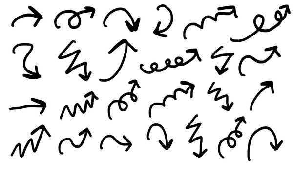 手描きの矢印