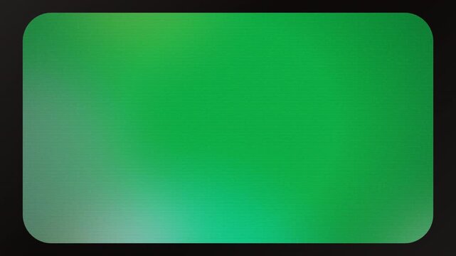 Retro CRT monitor with glowing green screen, scanlines and subtle flickering, concept for video editing, retro overlays and digital media production