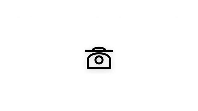 Premium diplomatic hotline line icon animation with smooth reveal and seamless loop. Ideal for communication, diplomacy, crisis management, and international relations projects.