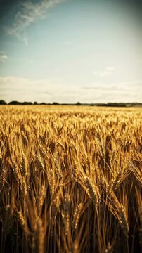 Golden wheat field sunset landscape countryside farm nature harvest rural sky horizon glow serene calm peaceful sunrise rural agriculture crop outdoor plant warm sunset sky peaceful nature harvest