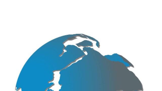 animated spinning globe, turning sphere, continent, background and 3d animation, earth globe