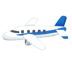 Naklejka premium Hand Drawn Airplane Clipart Isolated on Transparent Background