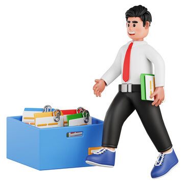 Employee Offboarding 3D Illustration
