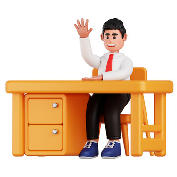 Office Meeting 3D Illustration