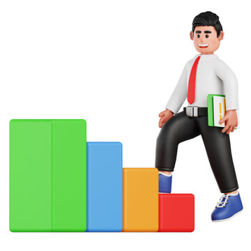 Employee Promotion 3D Illustration