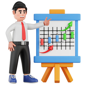 Business Presentation 3D Illustration