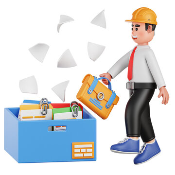 Skilled Worker 3D Illustration