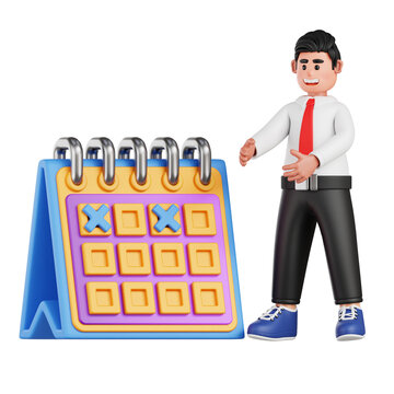 Time Tracking 3D Illustration
