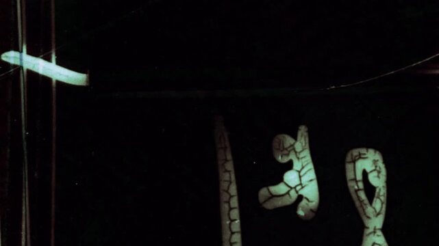 Film Artefact Transition with Vintage Film Grain and Dust Effects